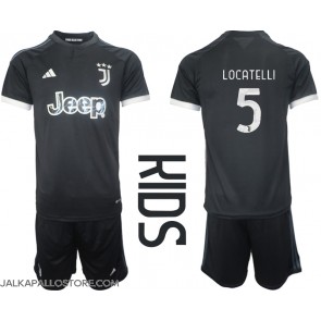 Juventus Manuel Locatelli #5 Kolmaspaita Lapsille 2023-24 Lyhythihainen (+ shortsit)